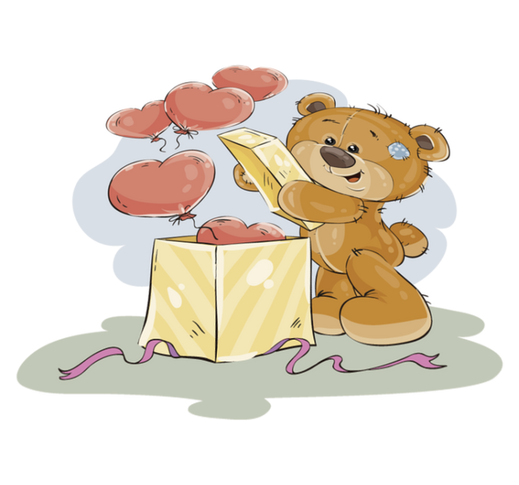 Alfombra vinílica bebé oso amoroso - TenVinilo