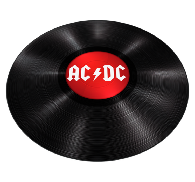 Alfombra vinílica vintage acdc de música rock - TenVinilo