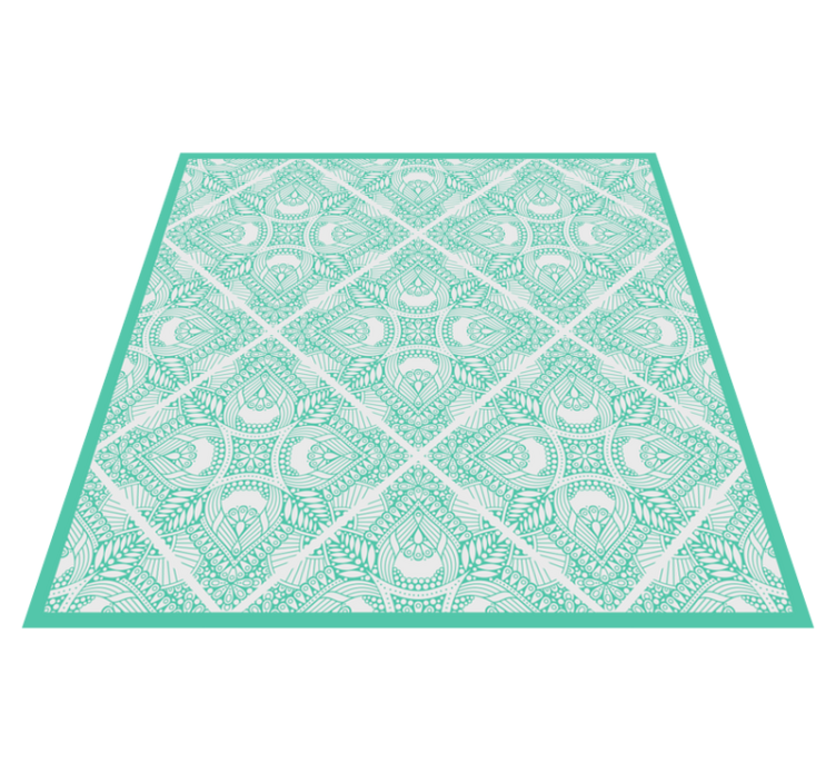 Alfombra vinílica geométrica con diseño estampado - TenVinilo