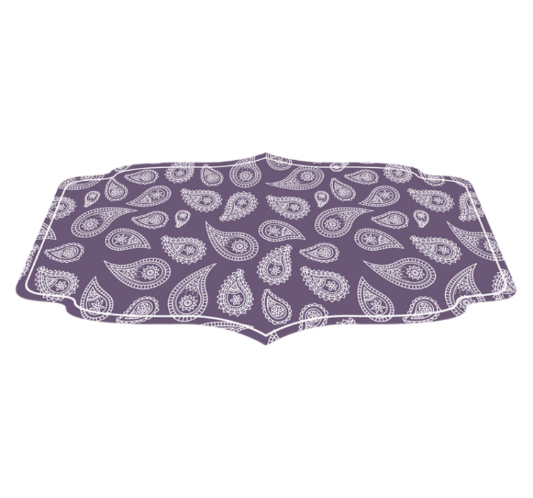 Alfombra vinilo habitación estilo paisley retro - TenVinilo