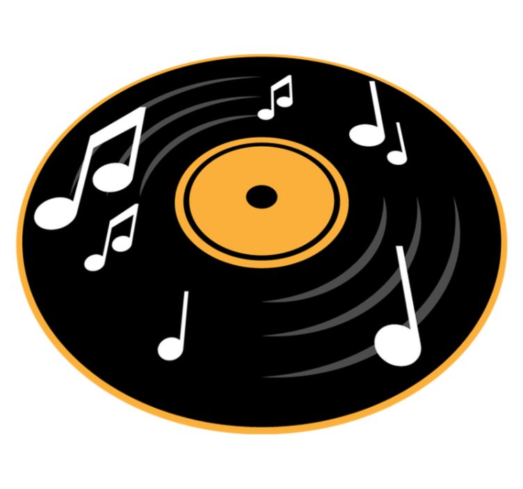 Alfombras vinílicas juvenils Notas musicales - TenVinilo