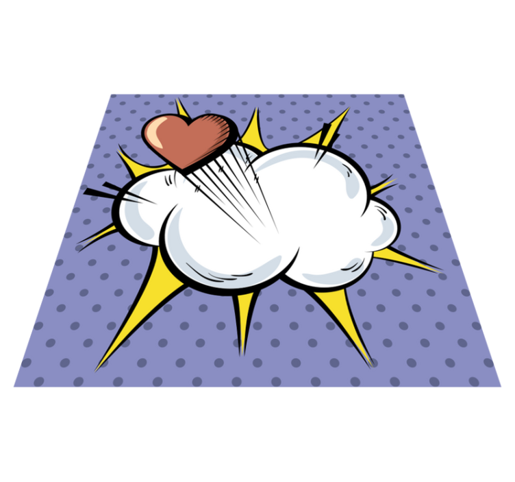 Alfombra vinílica vintage Cómic pop art - TenVinilo