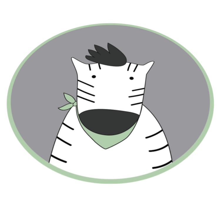 Alfombra vinílica infantil cebra nórdica - TenVinilo