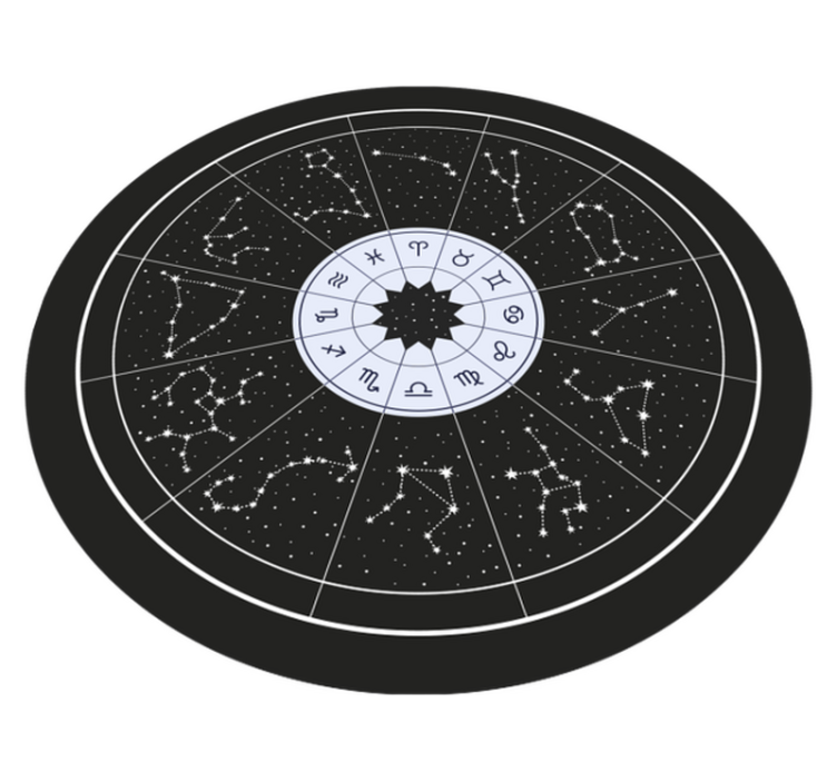 Alfombra vinílica dormitorio zodíaco celestial - TenVinilo