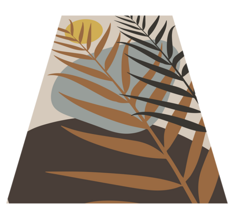 Alfombra vinílica flores puesta de sol botánica - TenVinilo