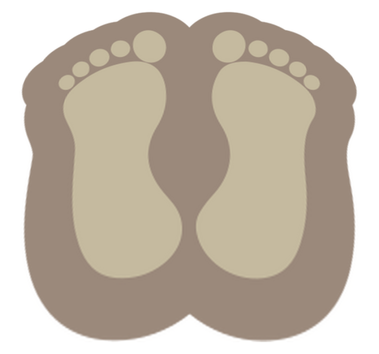 Alfombra vinílica bebé contornos de la huella - TenVinilo