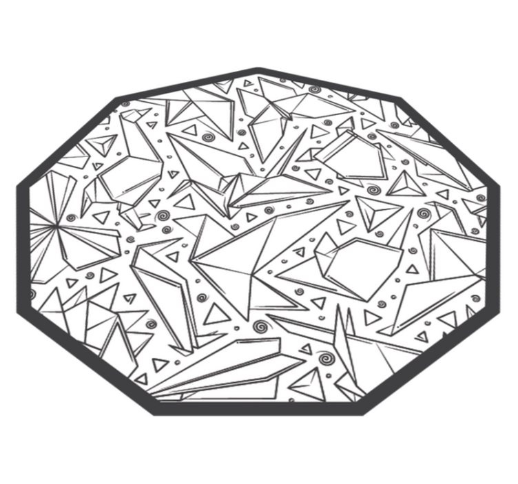 Alfombra vinílica animales estilo origami - TenVinilo