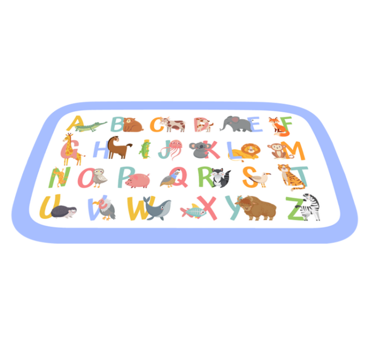 Alfombra vinílica abecedario Alfabeto animal - TenVinilo