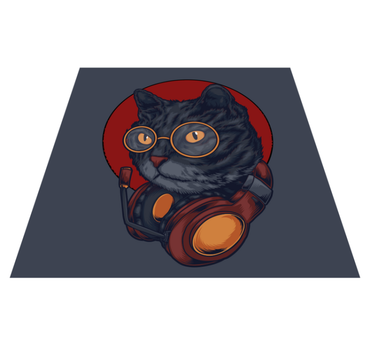 Alfombra vinílica animales felino astronauta - TenVinilo