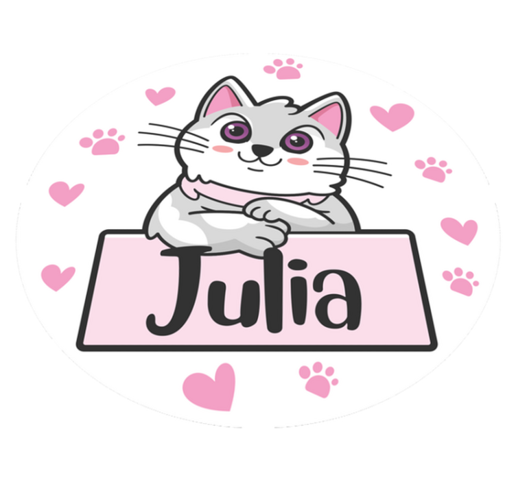 Alfombra vinílica personalizable con gato - TenVinilo