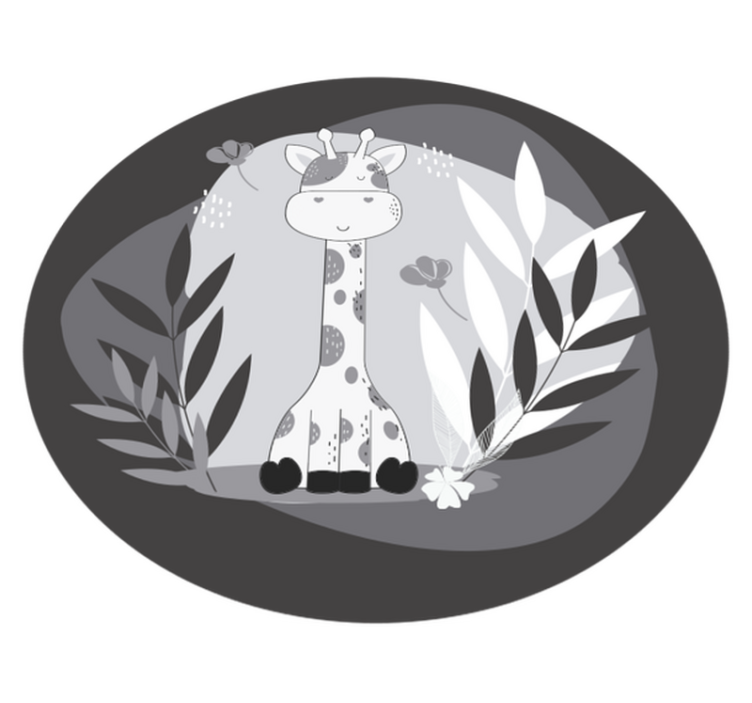 Alfombra vinílica bebé tema de vivero de jirafas - TenVinilo