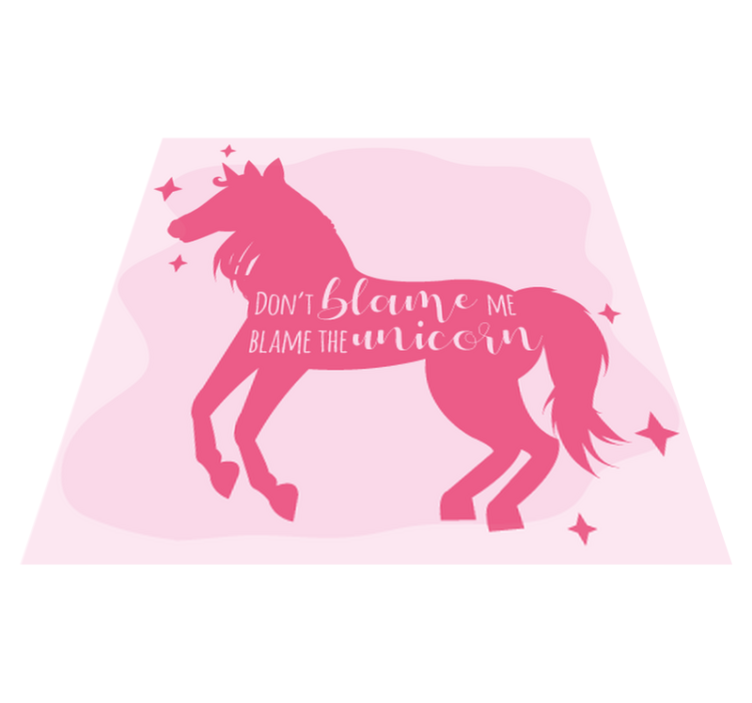 Alfombra vinílica infantil culpa al unicornio - TenVinilo