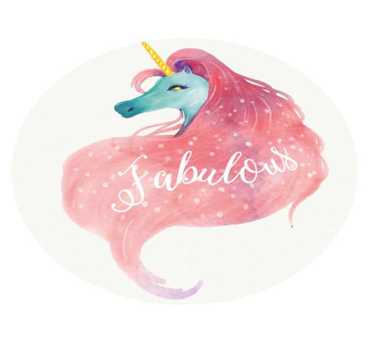 Alfombra vinílica bebé unicornio fabuloso - TenVinilo