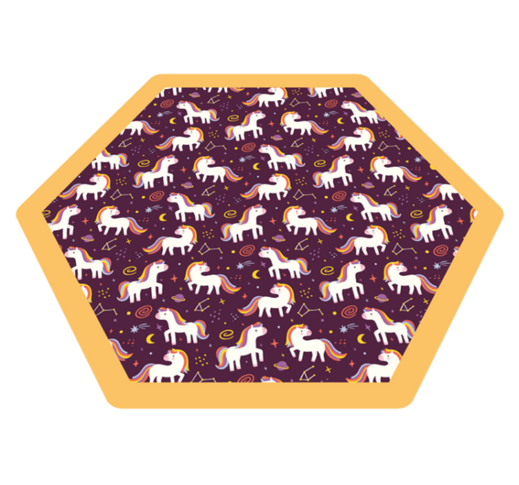 Alfombra vinílica infantil zona de juego unicornio - TenVinilo
