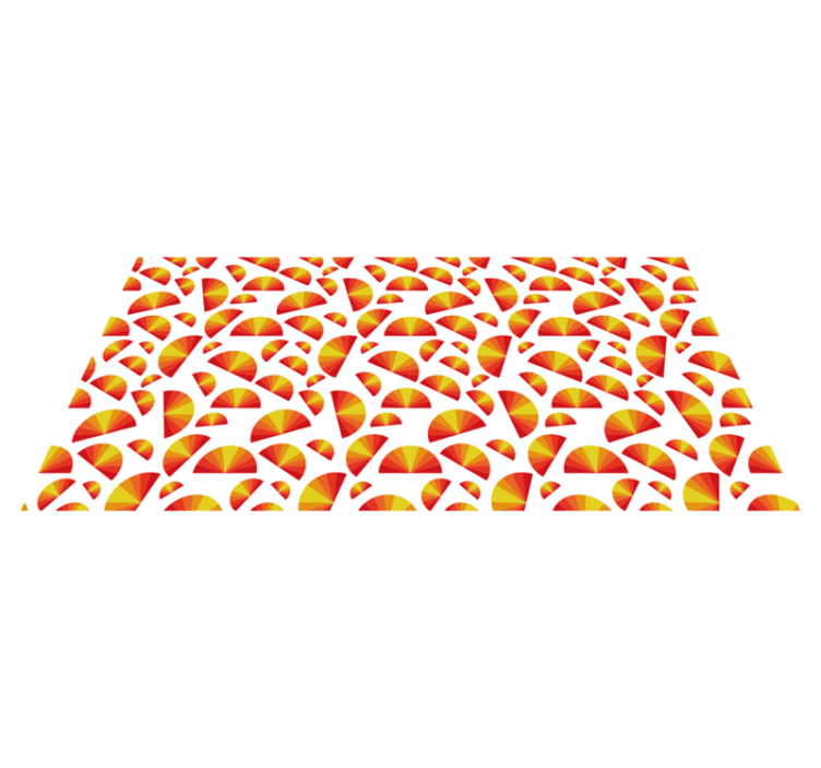 Alfombra vinílica geométrica conjunto de motivos circulares - TenVinilo