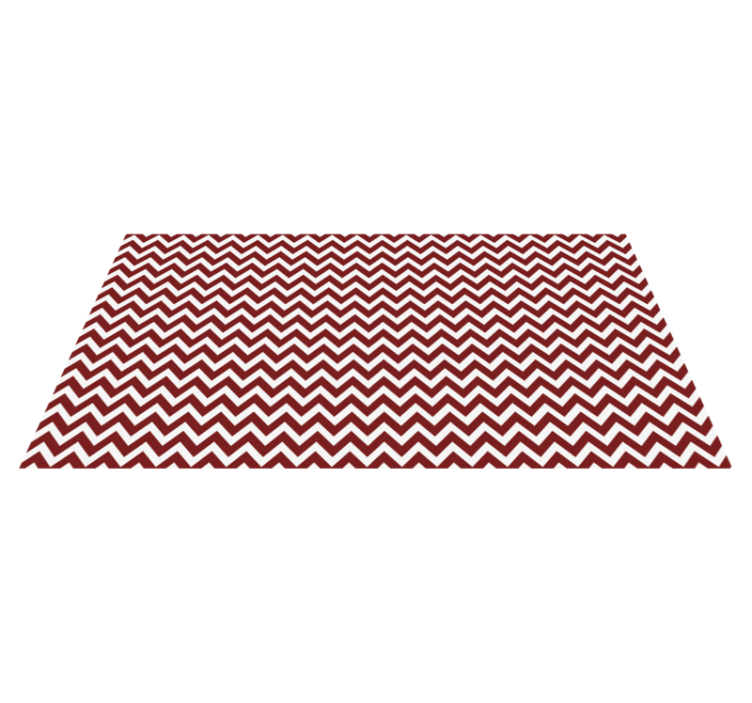 Alfombra vinílica geométrica estilo chevron rojo - TenVinilo
