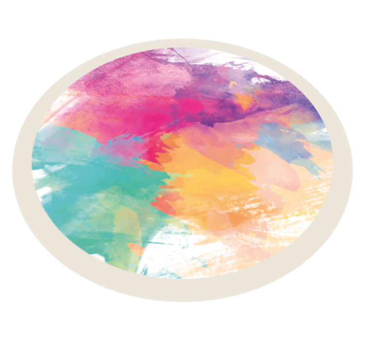 Alfombra vinílica textura salpicadura de acuarela colorida - TenVinilo