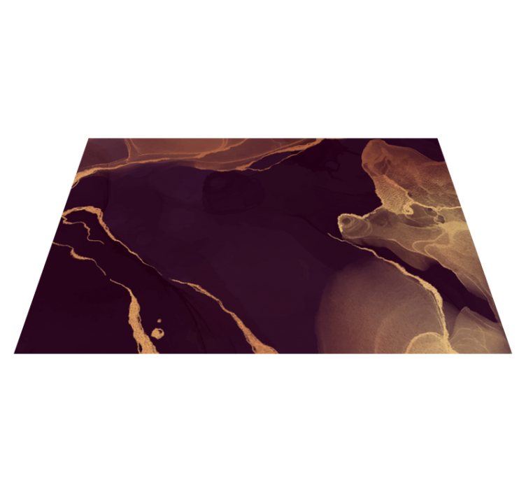 Alfombra vinílica despacho abstracta dorada - TenVinilo