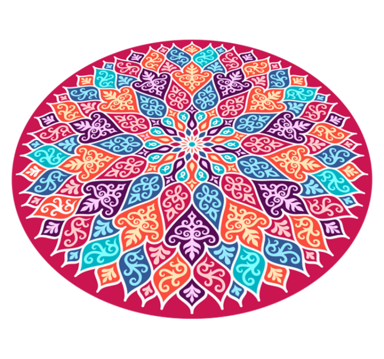 Alfombra vinílica mandala multicolor - TenVinilo