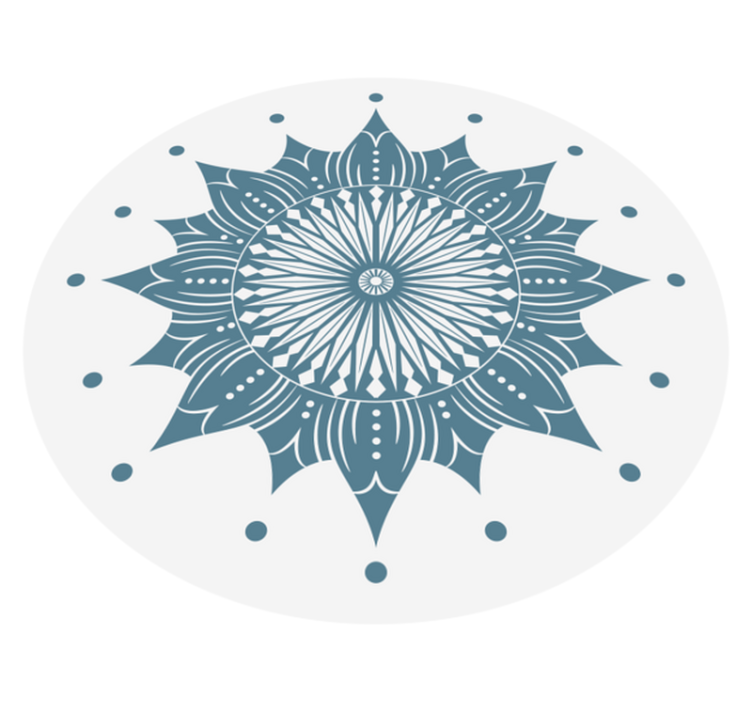 Alfombra vinílica mandala mandala floral intrincado - TenVinilo