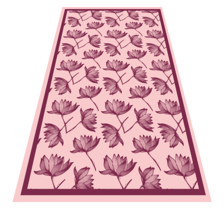 Alfombra vinílica flores de loto rosa - TenVinilo