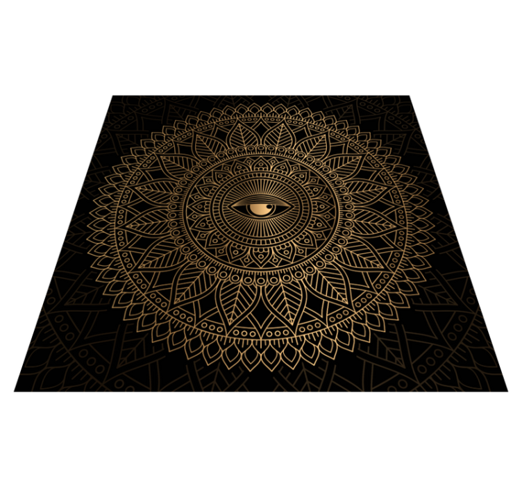 Alfombra vinílica mandala centro de mesa ojo mandala - TenVinilo