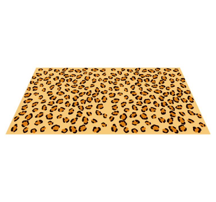 Alfombra vinílica animal print manchas de leopardo - TenVinilo