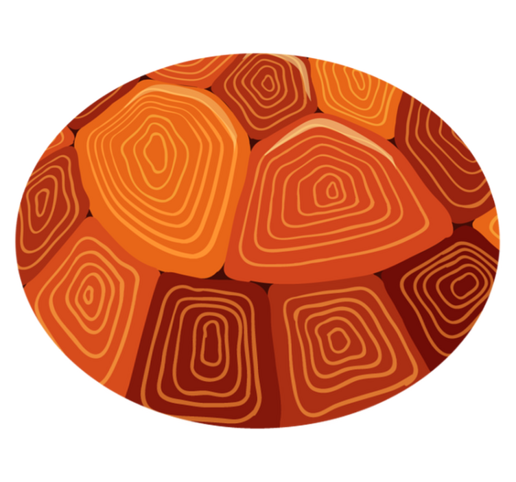 Alfombra vinílica animal print casa de tortuga - TenVinilo