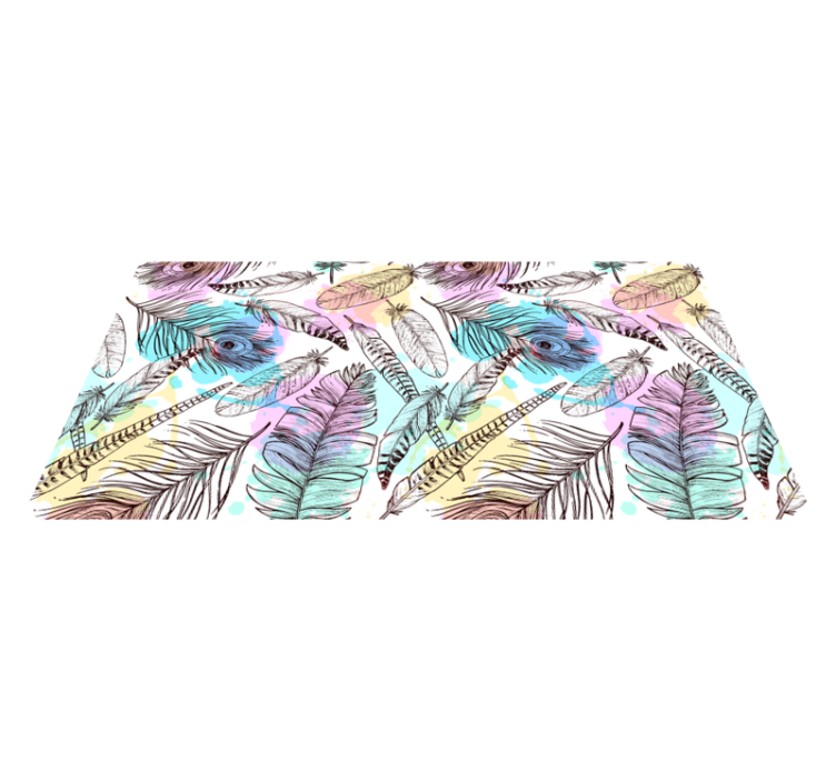 Alfombra vinílica animal print Plumas de ave - TenVinilo