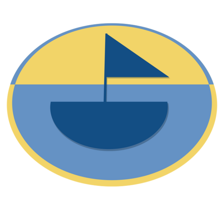 Alfombra vinílica geométrica motivo geométrico de velero - TenVinilo