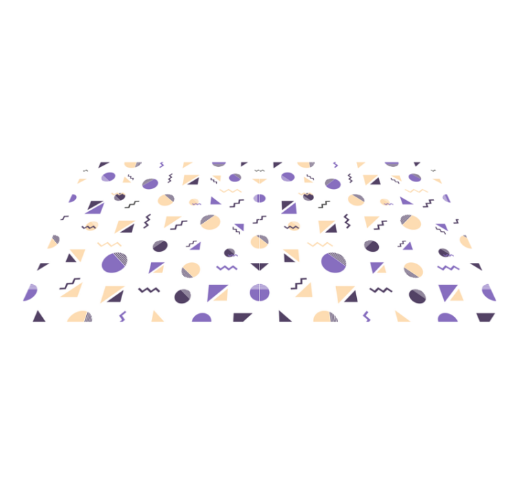 Alfombra vinílica formas geométricas coloridas - TenVinilo