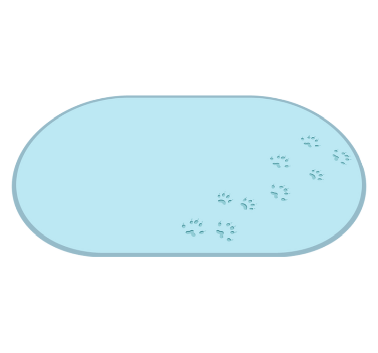 Alfombra vinílica animales senderos de huellas de patas - TenVinilo