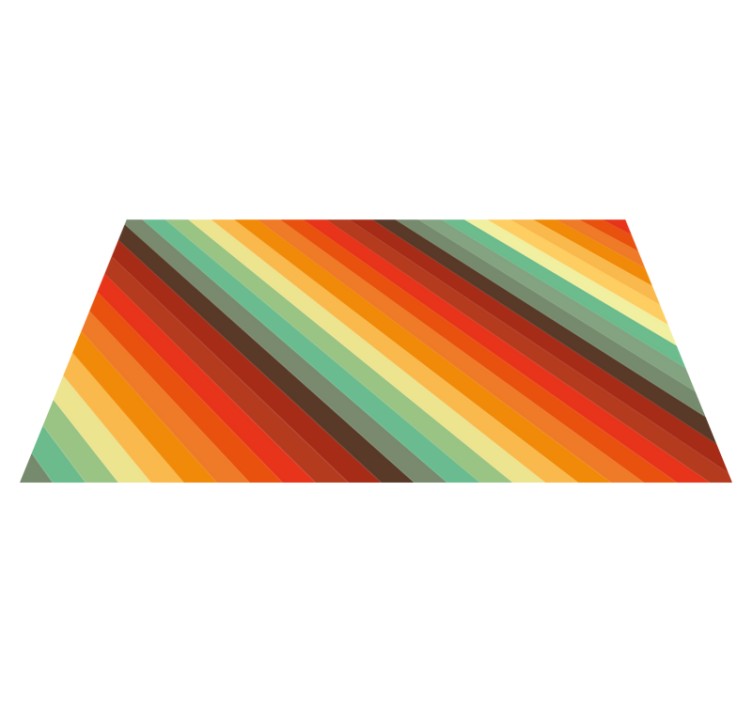 Alfombra vinílica rayas estilo retro - TenVinilo