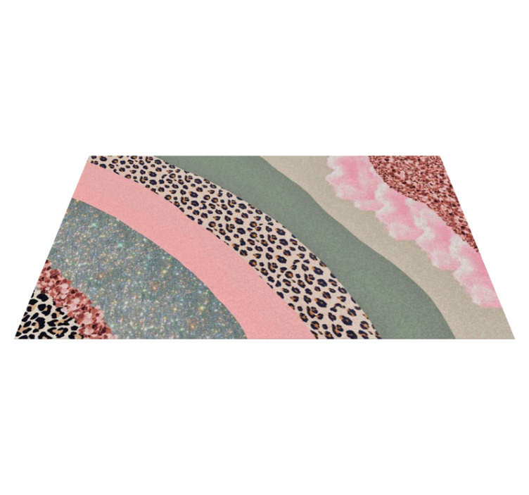 Alfombra vinílica dormitorio ondas de color en capas - TenVinilo