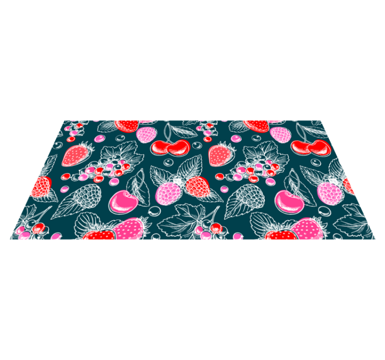 Alfombra vinílica cocina ilustración de una matriz de frutas - TenVinilo