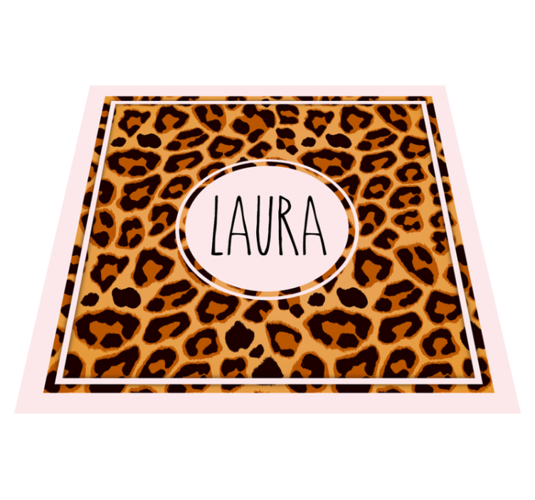 Alfombra vinílica print leopardo personalizable - TenVinilo