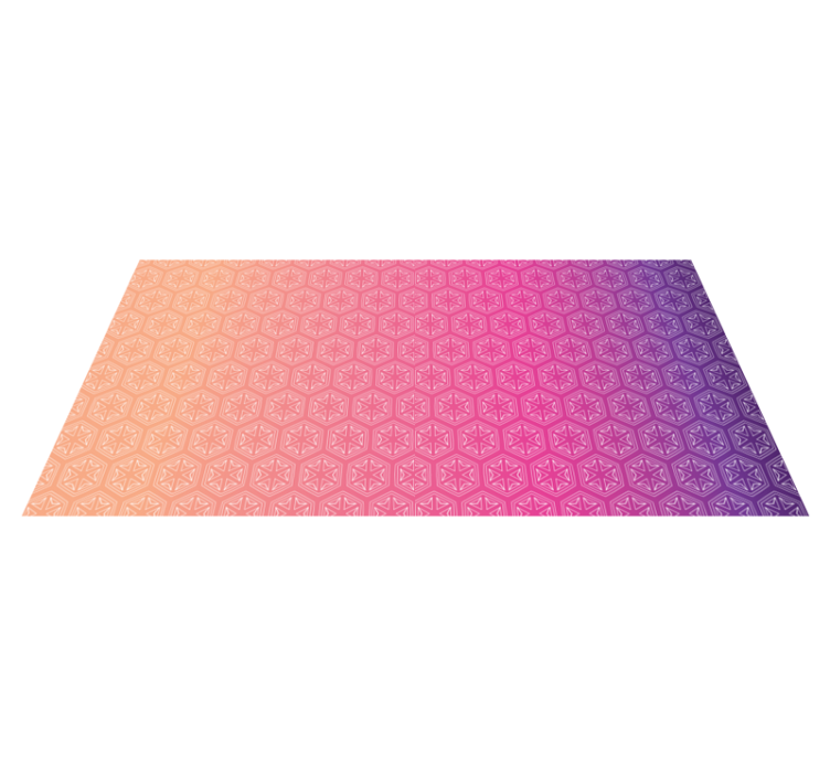 Alfombra vinílica geométrica arreglo hexagonal rosa - TenVinilo