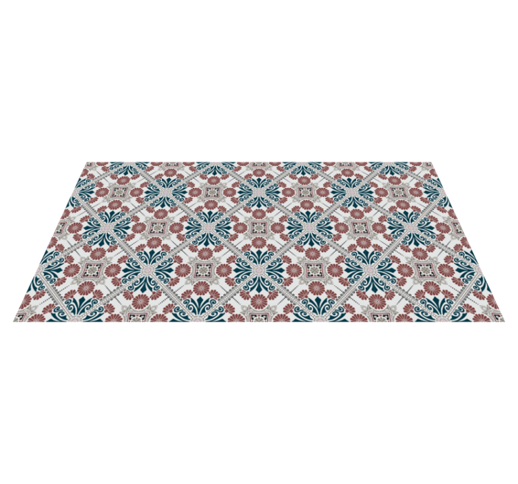 Alfombras vinílica hidráulica mosaico étnico - TenVinilo