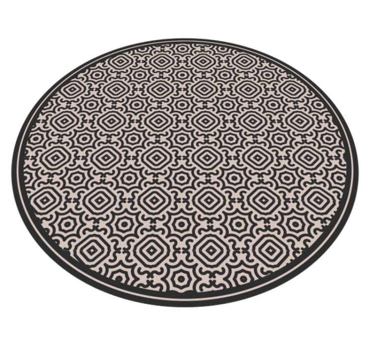 Alfombra vinílica mosaico clásico redondo - TenVinilo