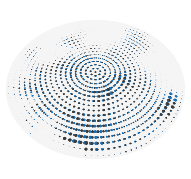 Alfombra vinílica geométrica motivo de puntos redondos - TenVinilo