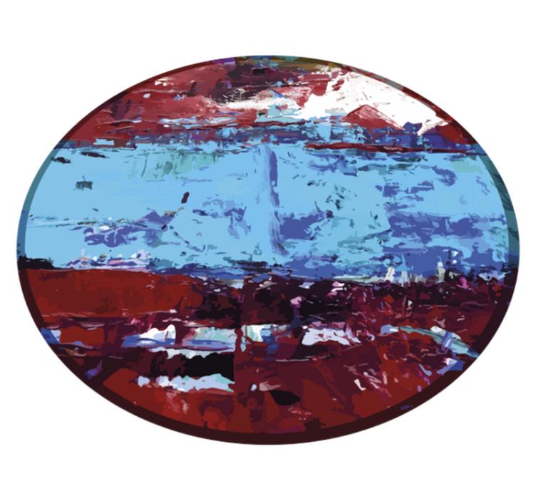 Alfombra vinílica imitación formas geométricas vibrantes - TenVinilo