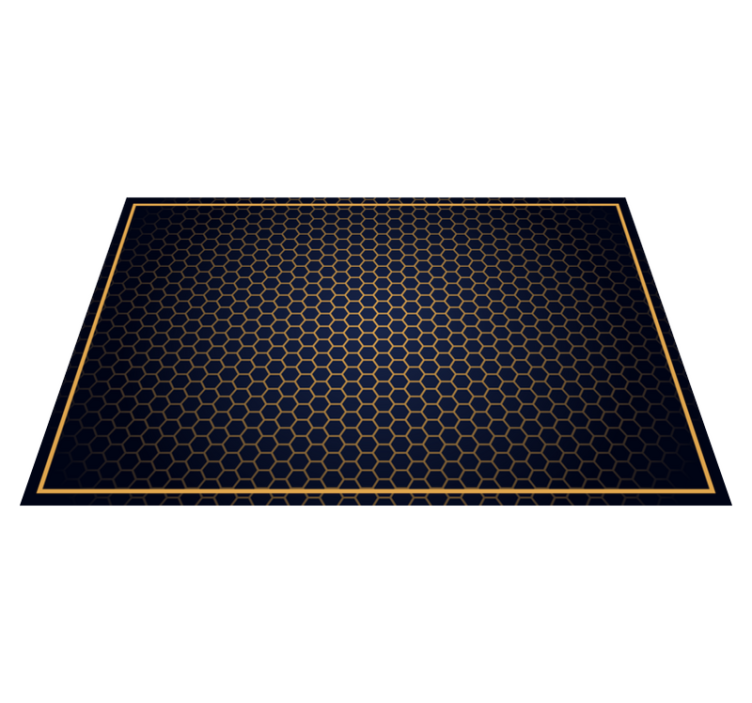 Alfombra vinílica geométrica estilo panal elegante - TenVinilo