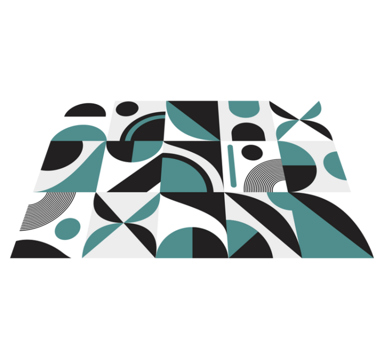 Alfombra vinílica geométrica arreglo abstracto - TenVinilo