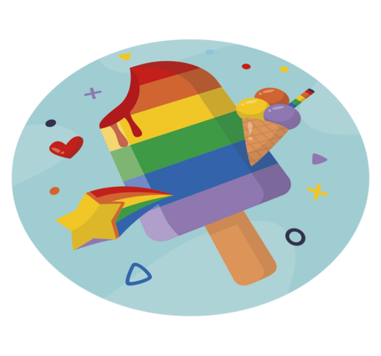 Alfombras vinílicas modernas Arcoiris de polos de hielo - TenVinilo