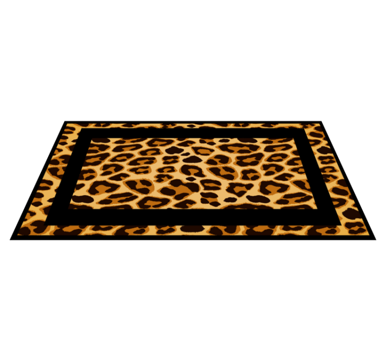 Alfombra vinílica animal print contorno de leopardo - TenVinilo