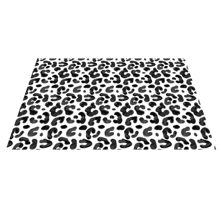 Alfombra vinílica animal print Animal print negro - TenVinilo