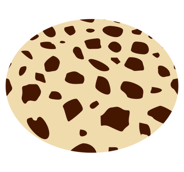 Alfombra vinílica redonda patrón jirafa - TenVinilo