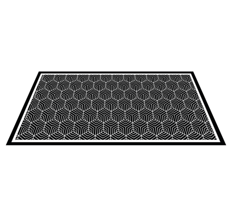 Alfombra vinílica geométrica configuración hexagonal - TenVinilo