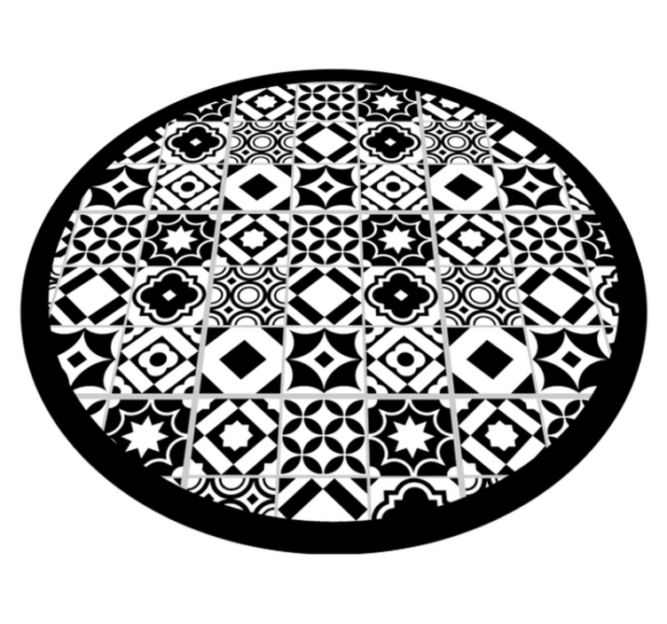 Alfombras vinílica mandala estilo portugués - TenVinilo