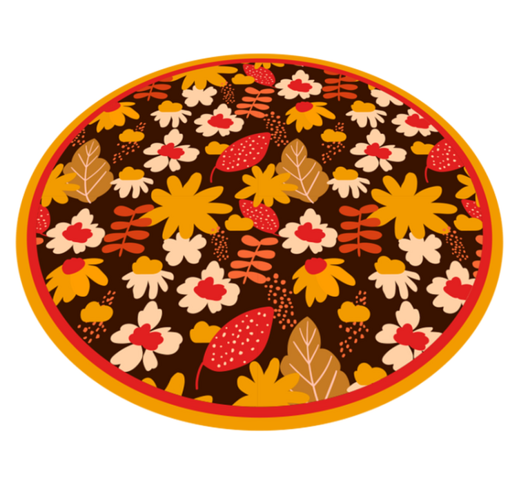 Alfombra vinílica flores motivo floral alegre - TenVinilo